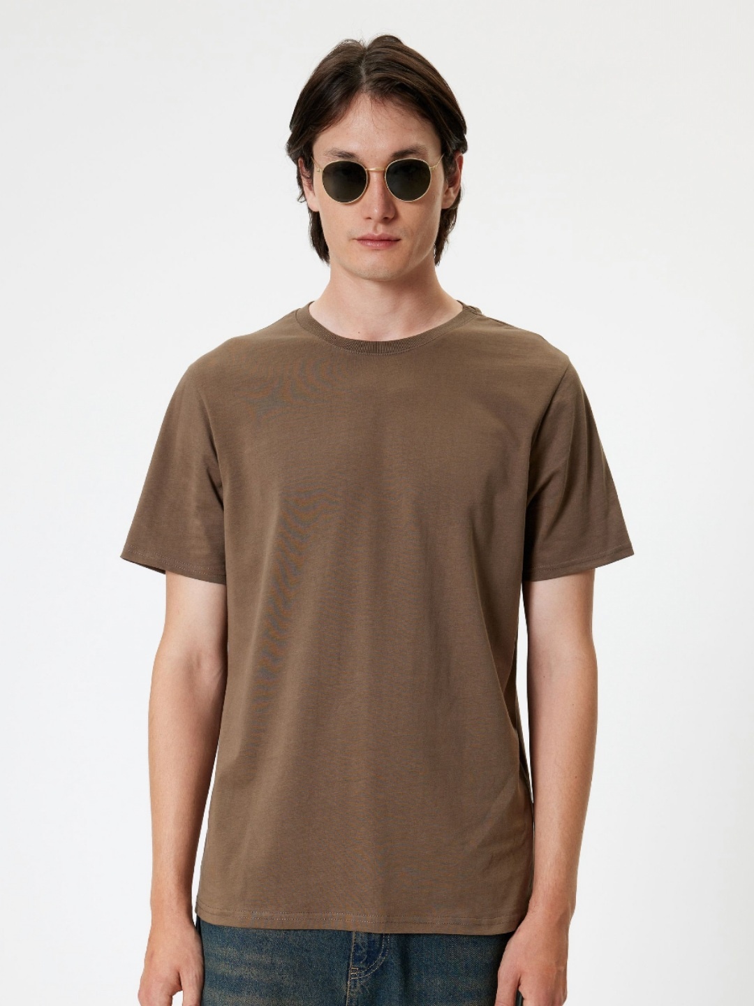 

Koton Men V-Neck Pockets T-shirt, Brown