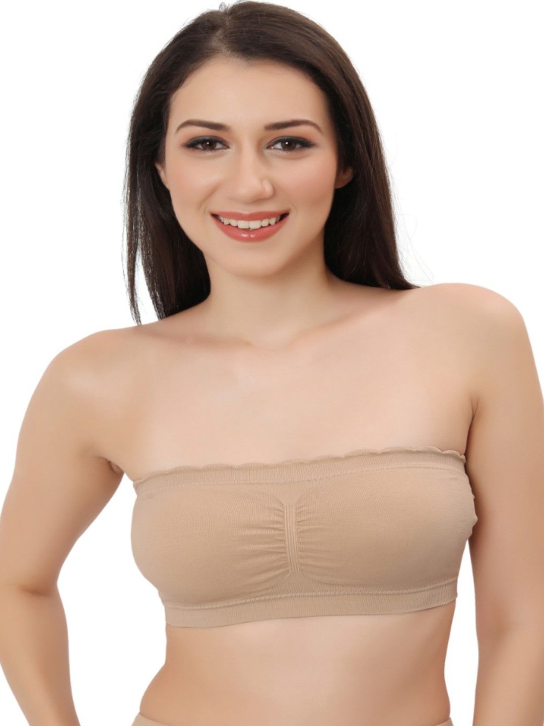 

Bella Voste Medium Coverage Bandeau Bra, Beige