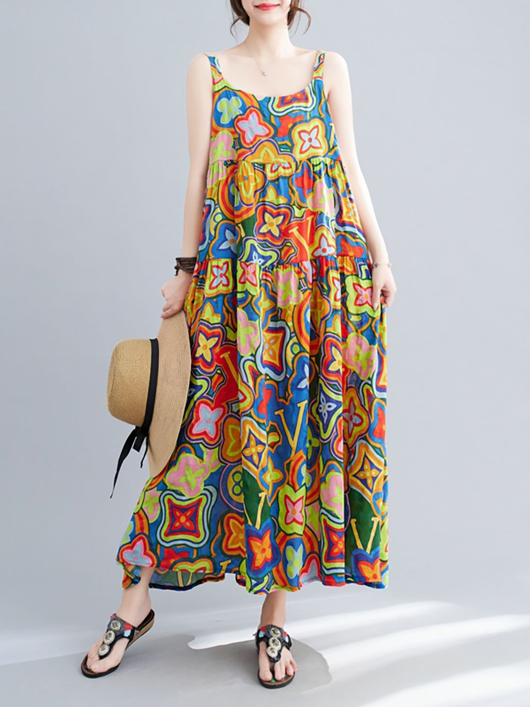 

JC Mode Floral Printed Maxi Dress, Blue