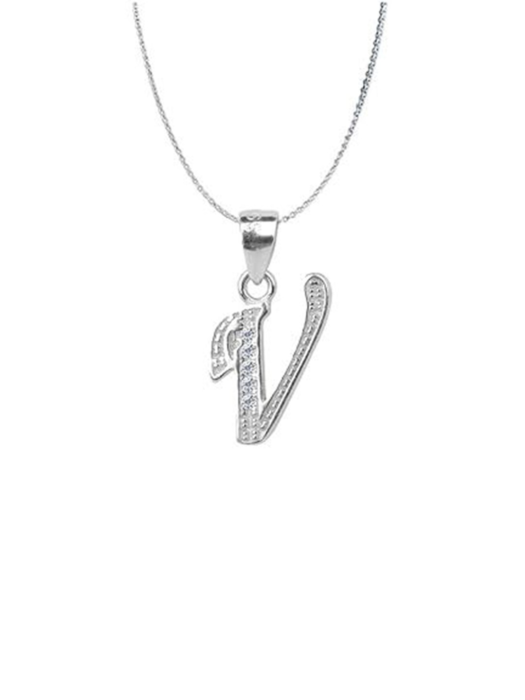 

Paavni Rhodium-Plated Contemporary Pendants, Silver