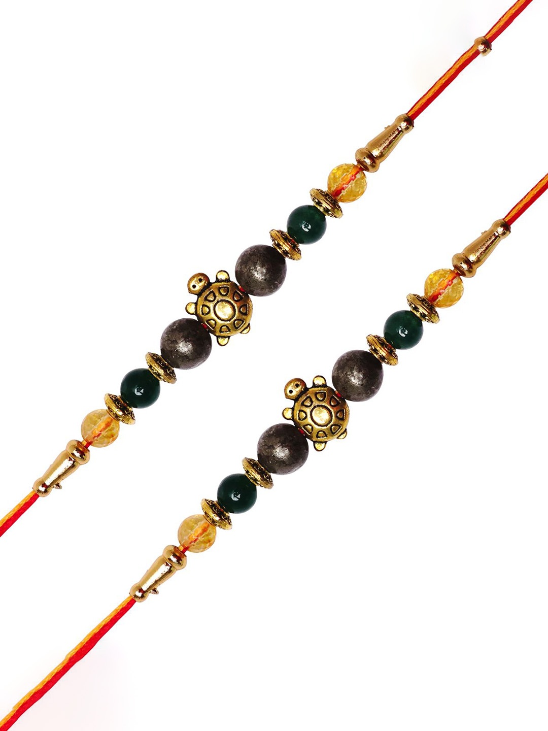 

Shubhanjali Beaded Thread Rakhi And Roli Chawal, Black