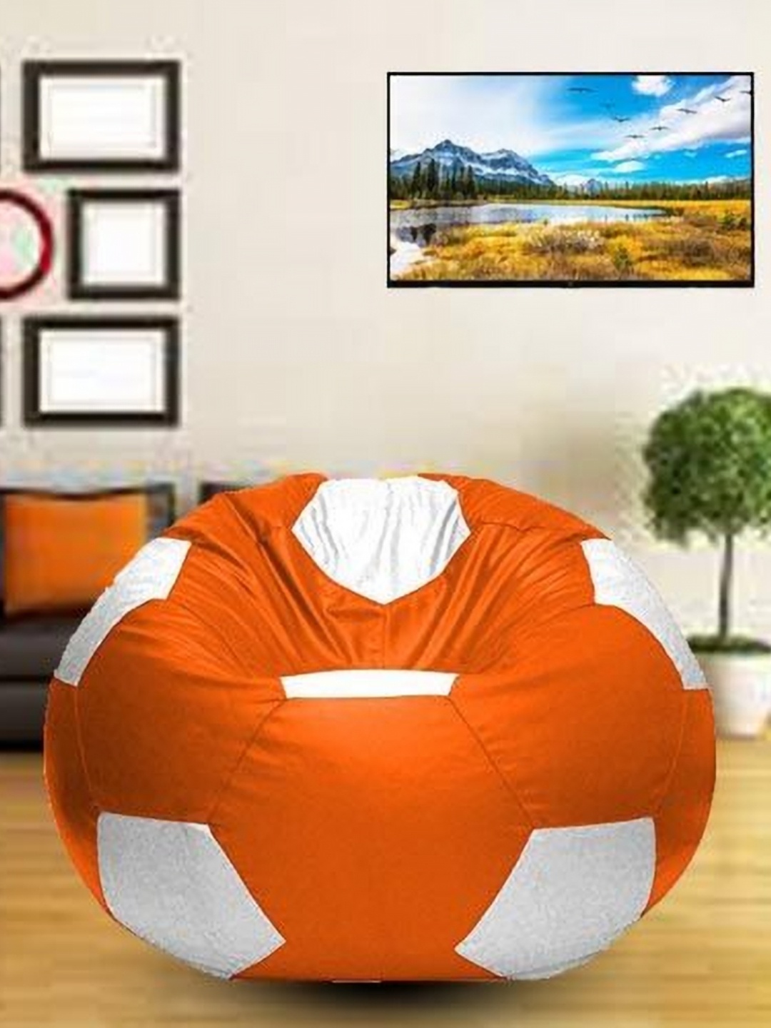 

Coaster Shine Orange & White Colourblocked Bean Bag Cover