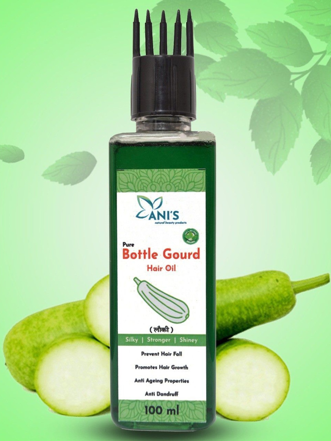 

ANI'S Bottle Gourd Hair Oil For Strong & Silky Hairs - 100ml, Green