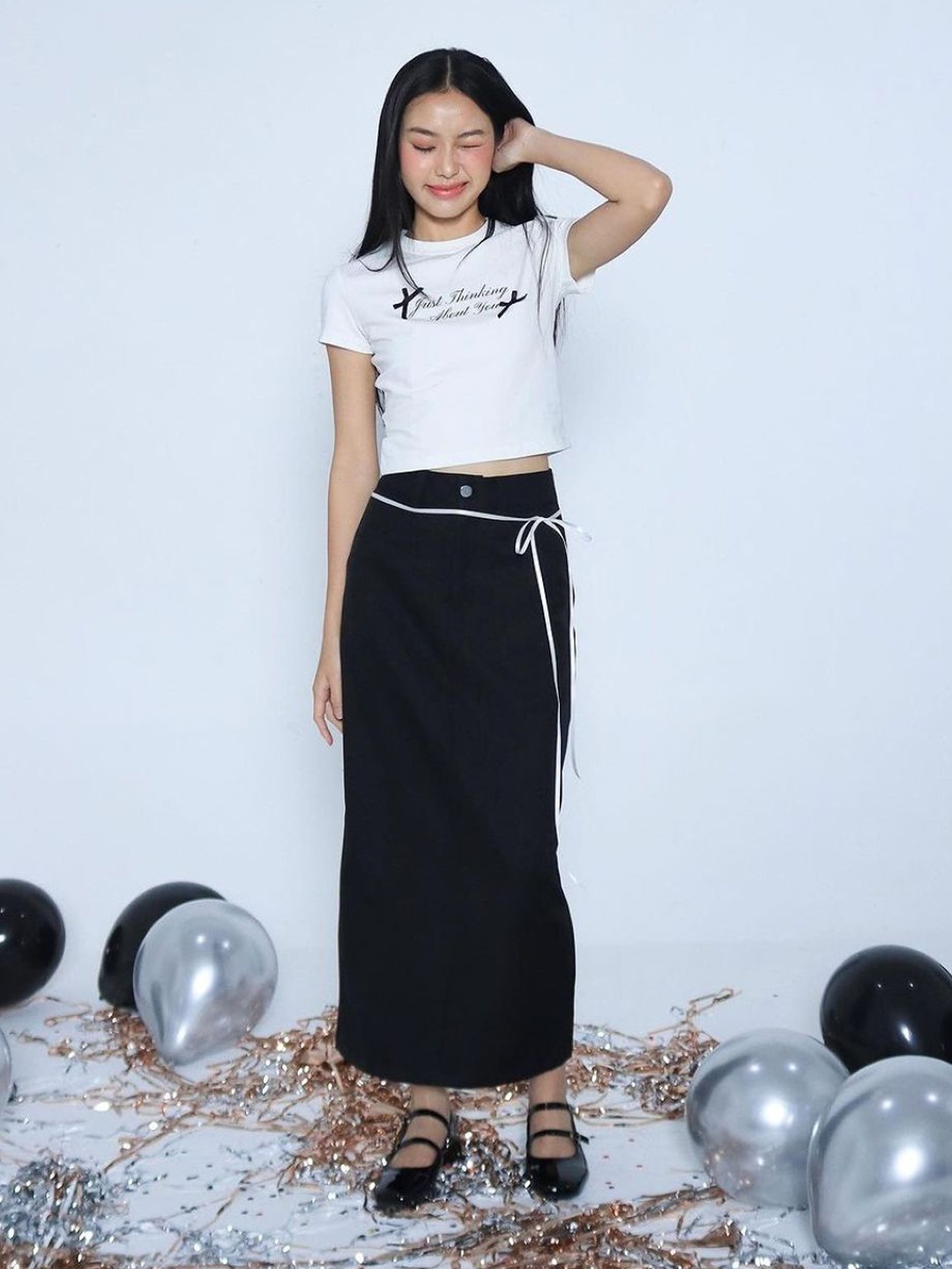 

StyleCast Women Typography Printed Round Neck Top, White