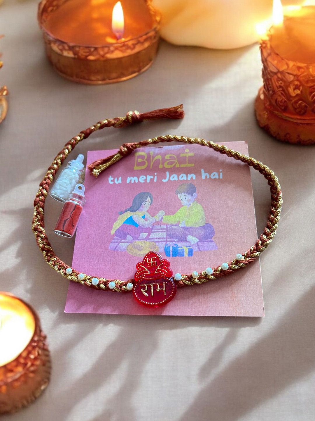 

JEWELWATI Thread Rakhi, Bronze