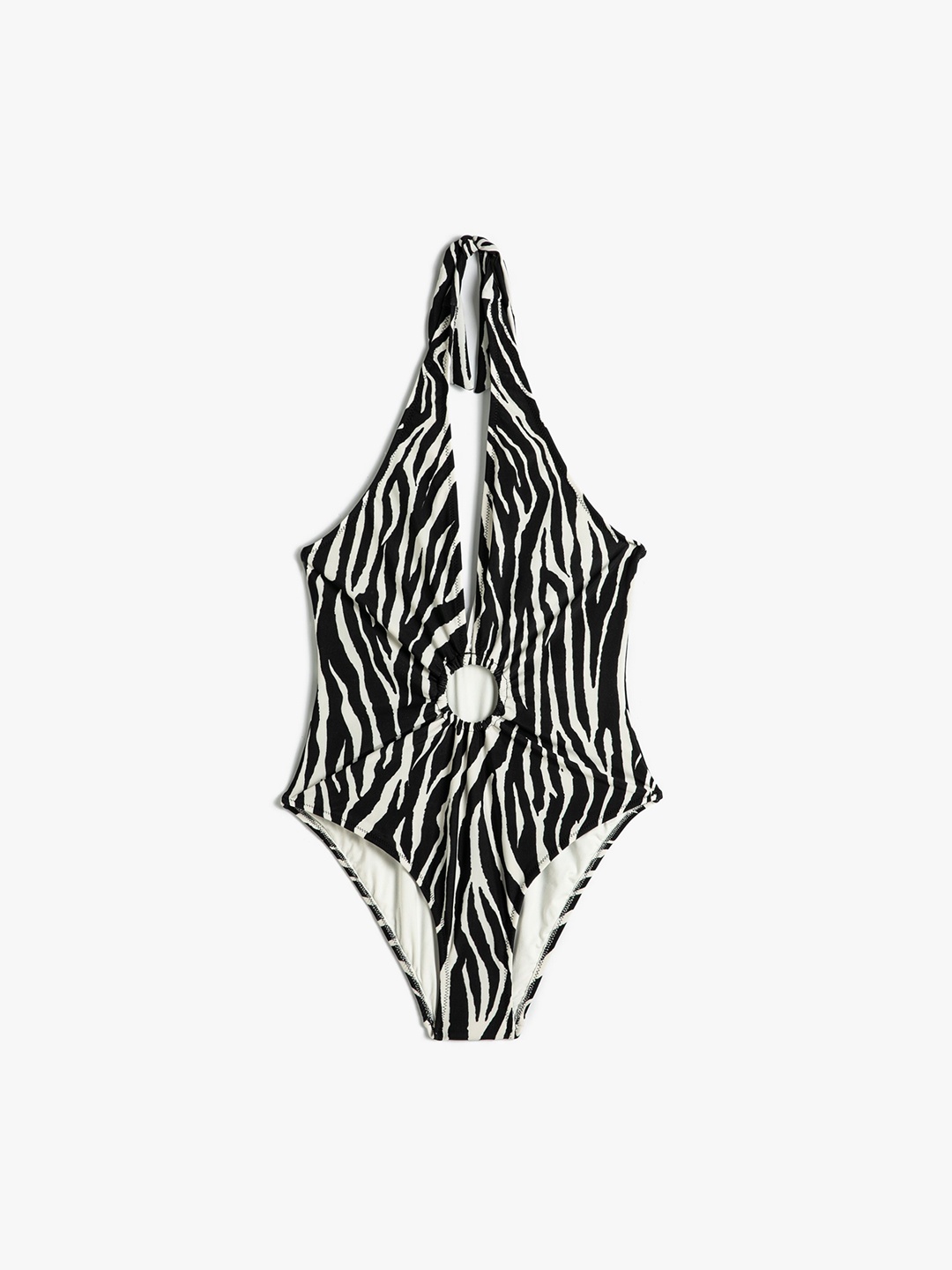 

Koton Printed Swim Bodysuit, Black