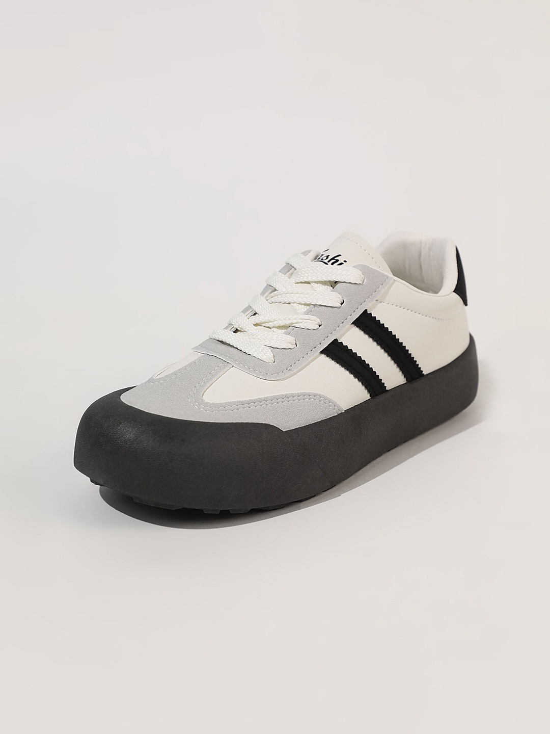 

LULU & SKY Women Colourblocked PU Sneakers, Beige