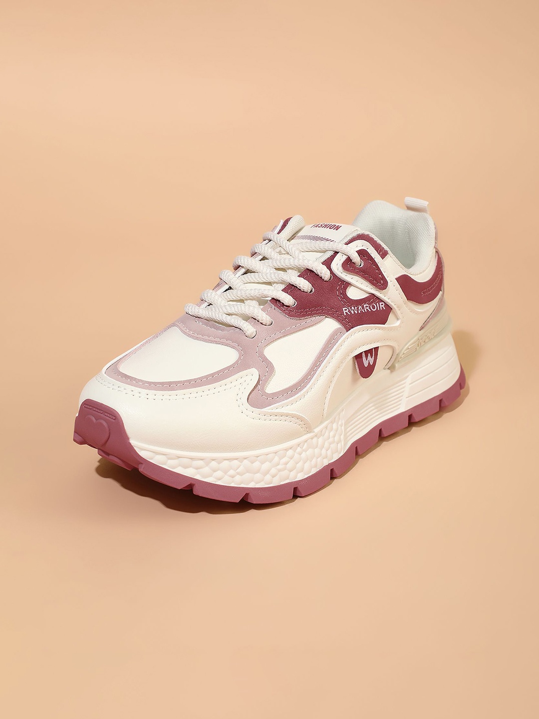 

LULU & SKY Women Colourblocked PU Sneakers, Red