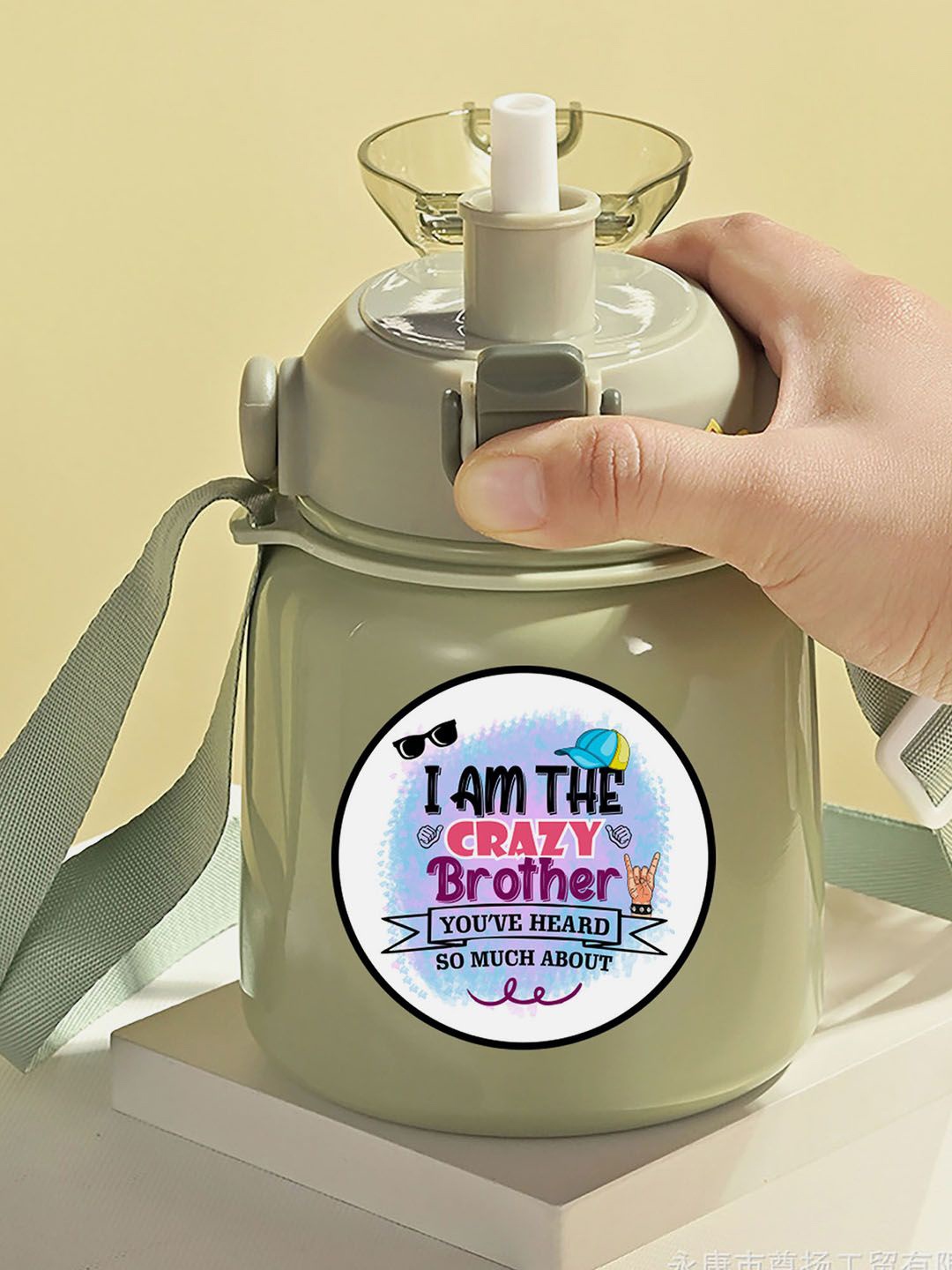 

Little Surprise Box LLP Green & Yellow Metal Lunch Tiffin Box With Water Bottle