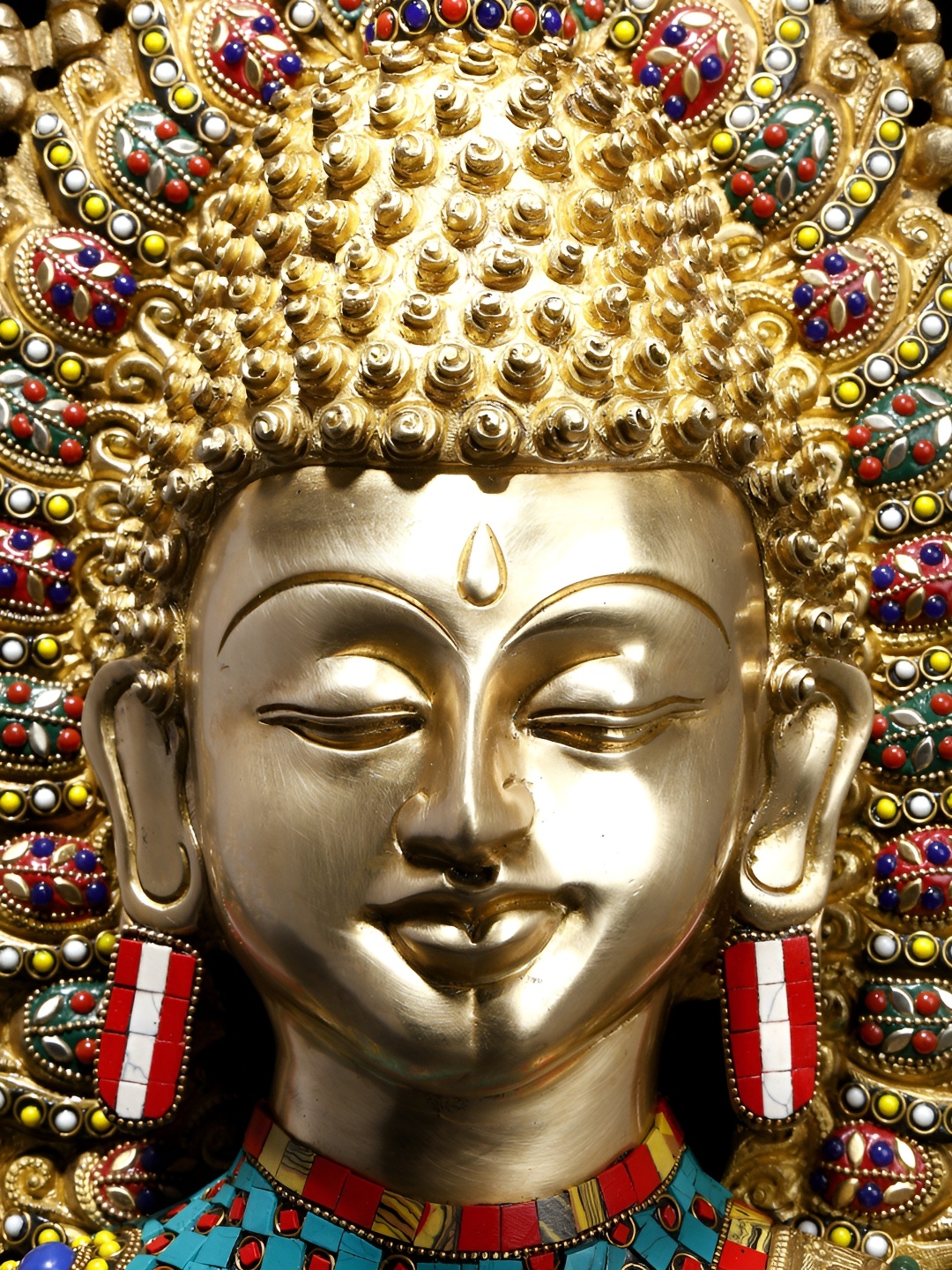 

Exotic India Gold-Toned Buddha Idol Showpiece
