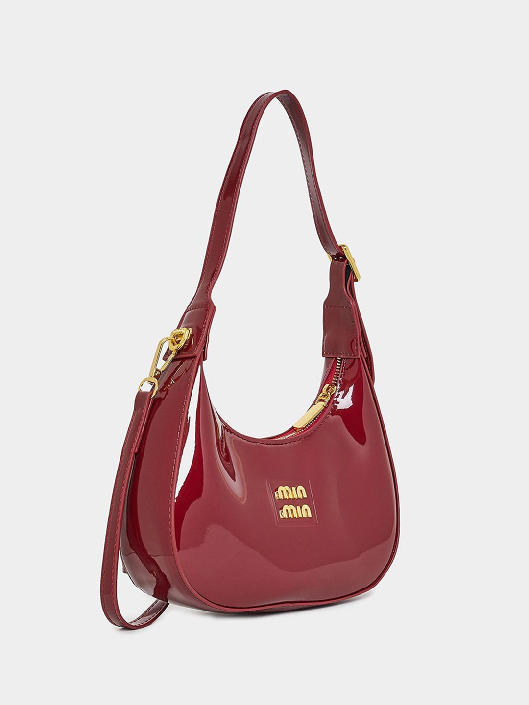 

Styli Half Moon Handheld Bag, Red
