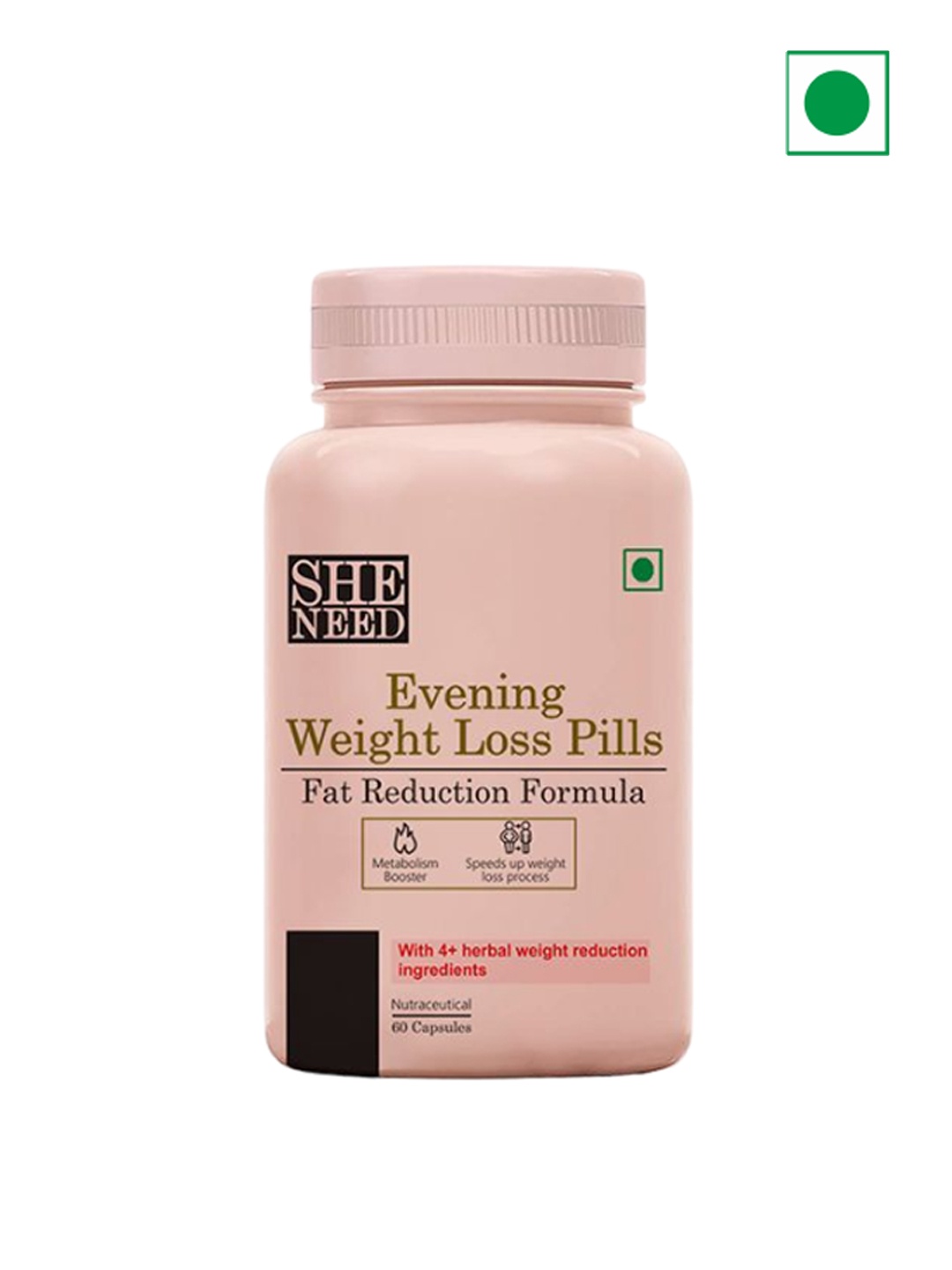 

SHENEED Evening Weight Loss Pills Fat Reduction Formula - 60 Capsules, Nude