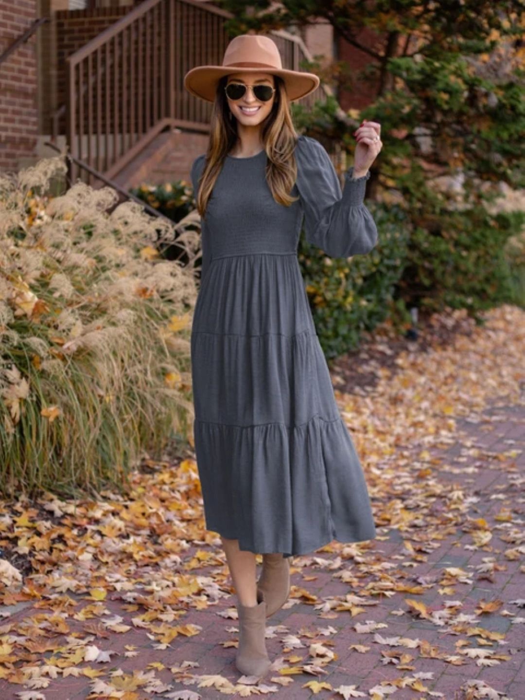 

StyleCast Empire Casual Dress, Grey