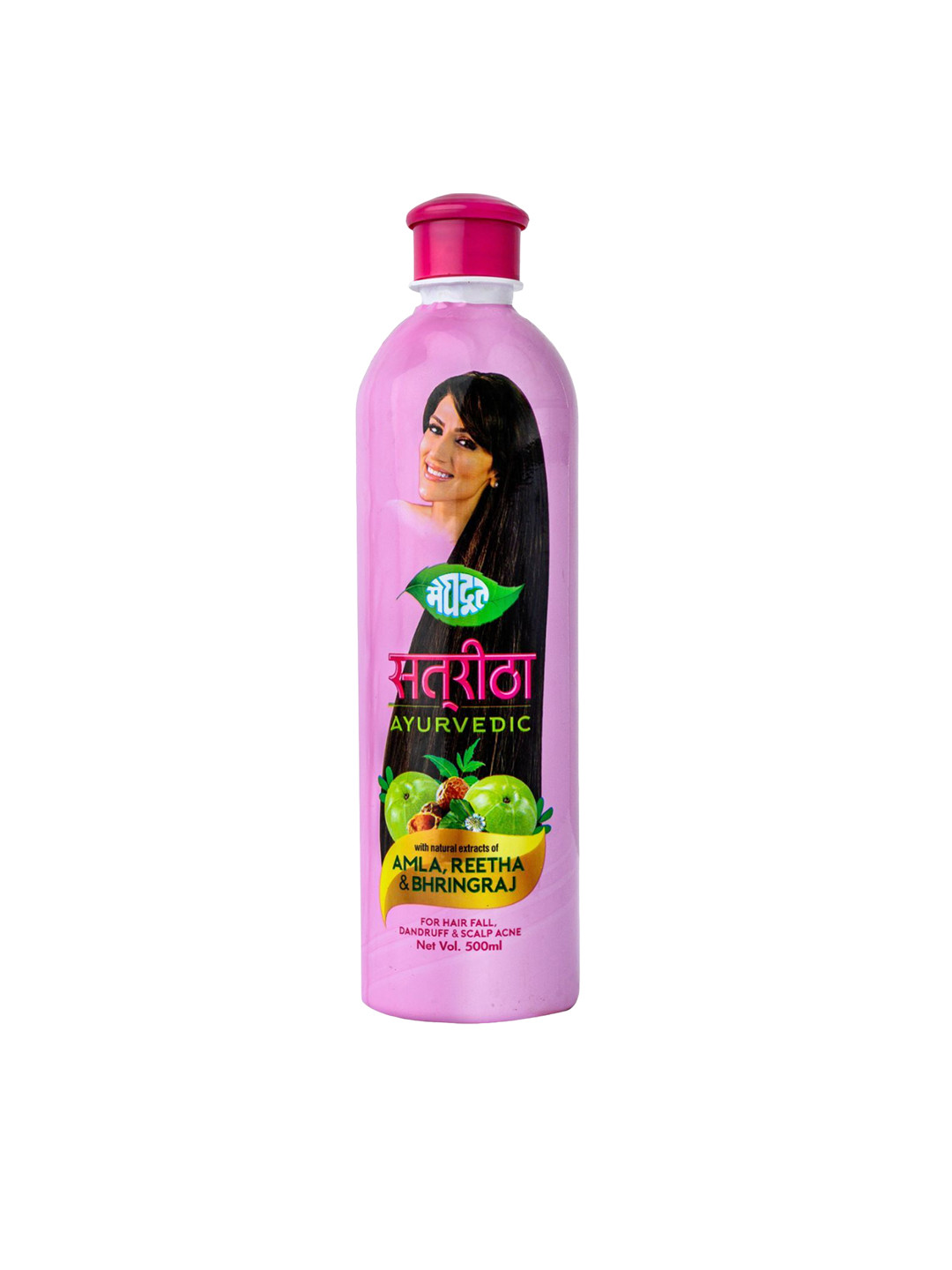 

MEGHDOOT Women's Ayurvedic Satreetha Hair Strengthening Shampoo With Amla 500ml, Pink