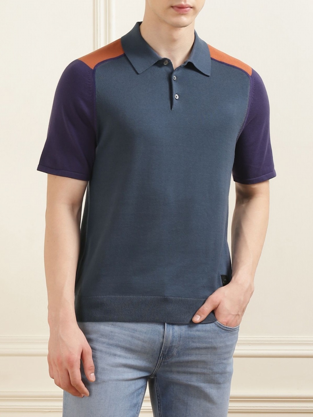 

PS By Paul Smith Men Polo Collar Pockets T-shirt, Grey