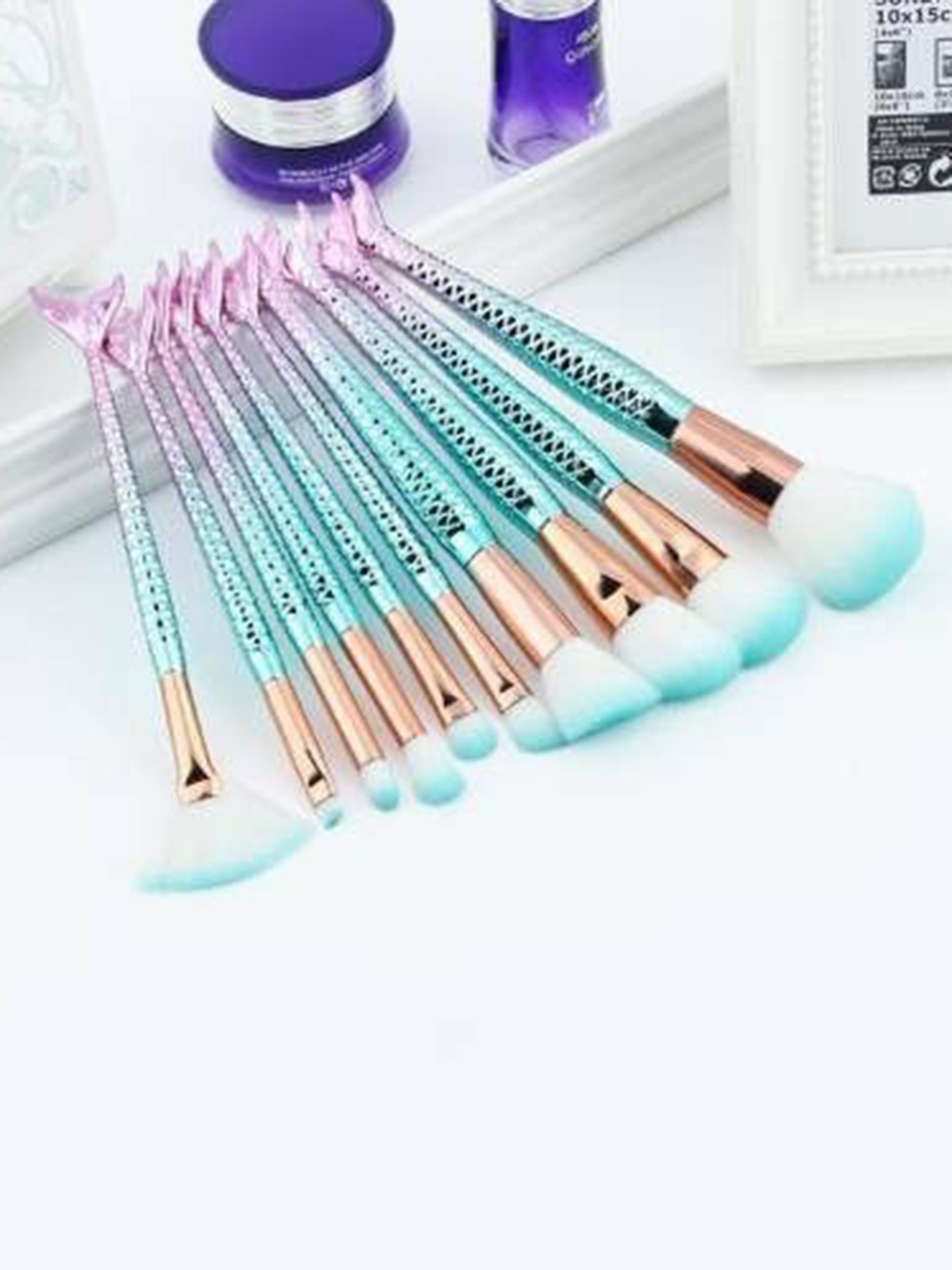 

Yoana Set Of 10-Pcs Beauty Brushes, Blue