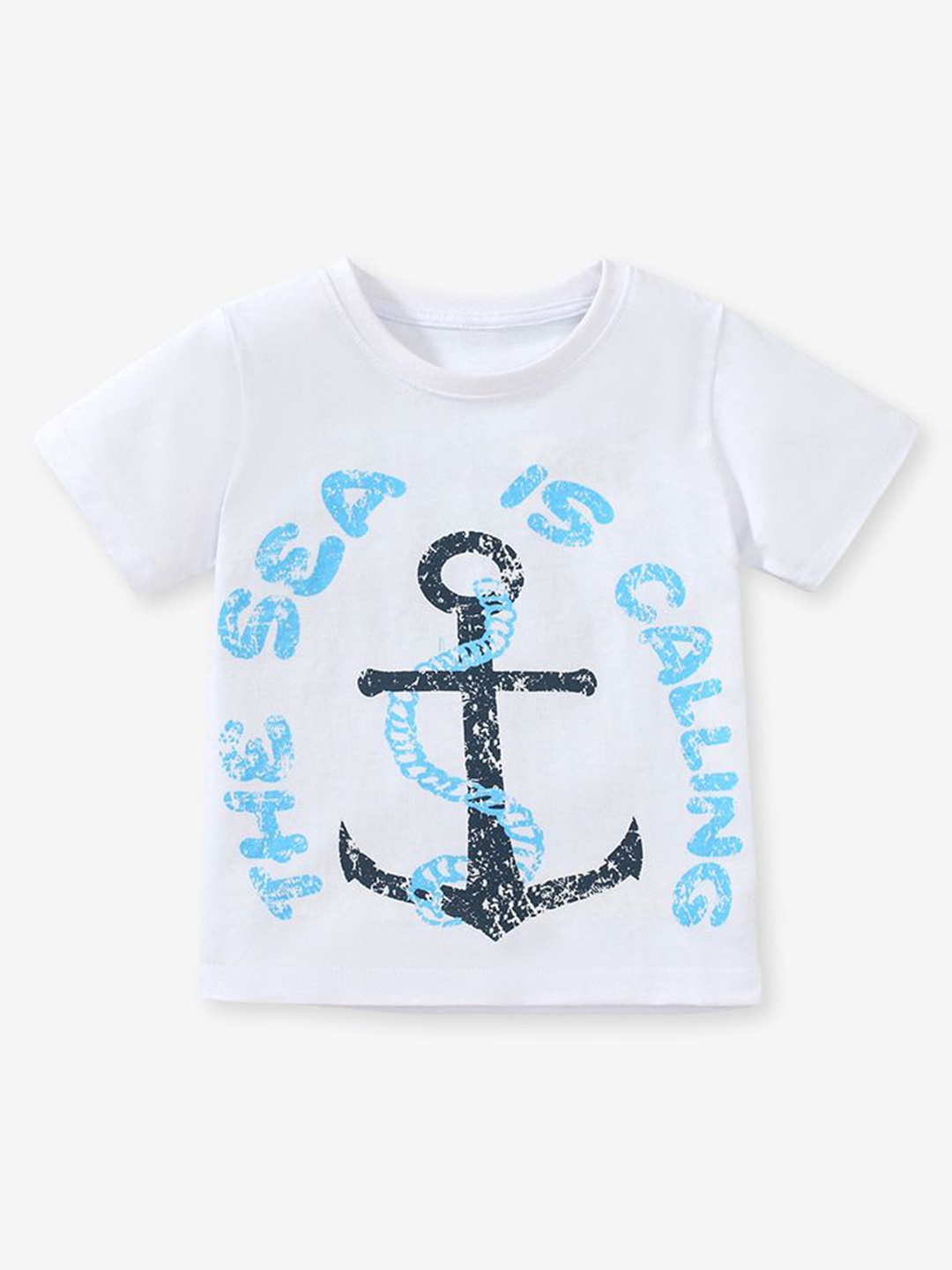 

StyleCast Boys Printed Raw Edge T-shirt, White