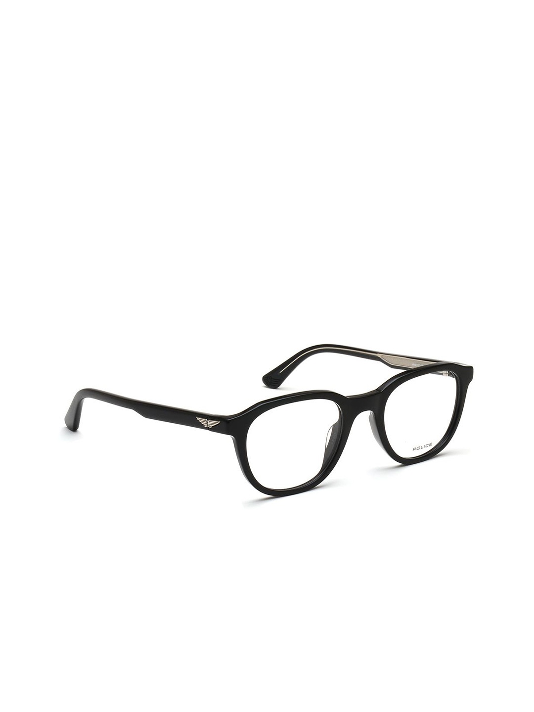 

Police Unisex Full Rim Oval Frames, Black