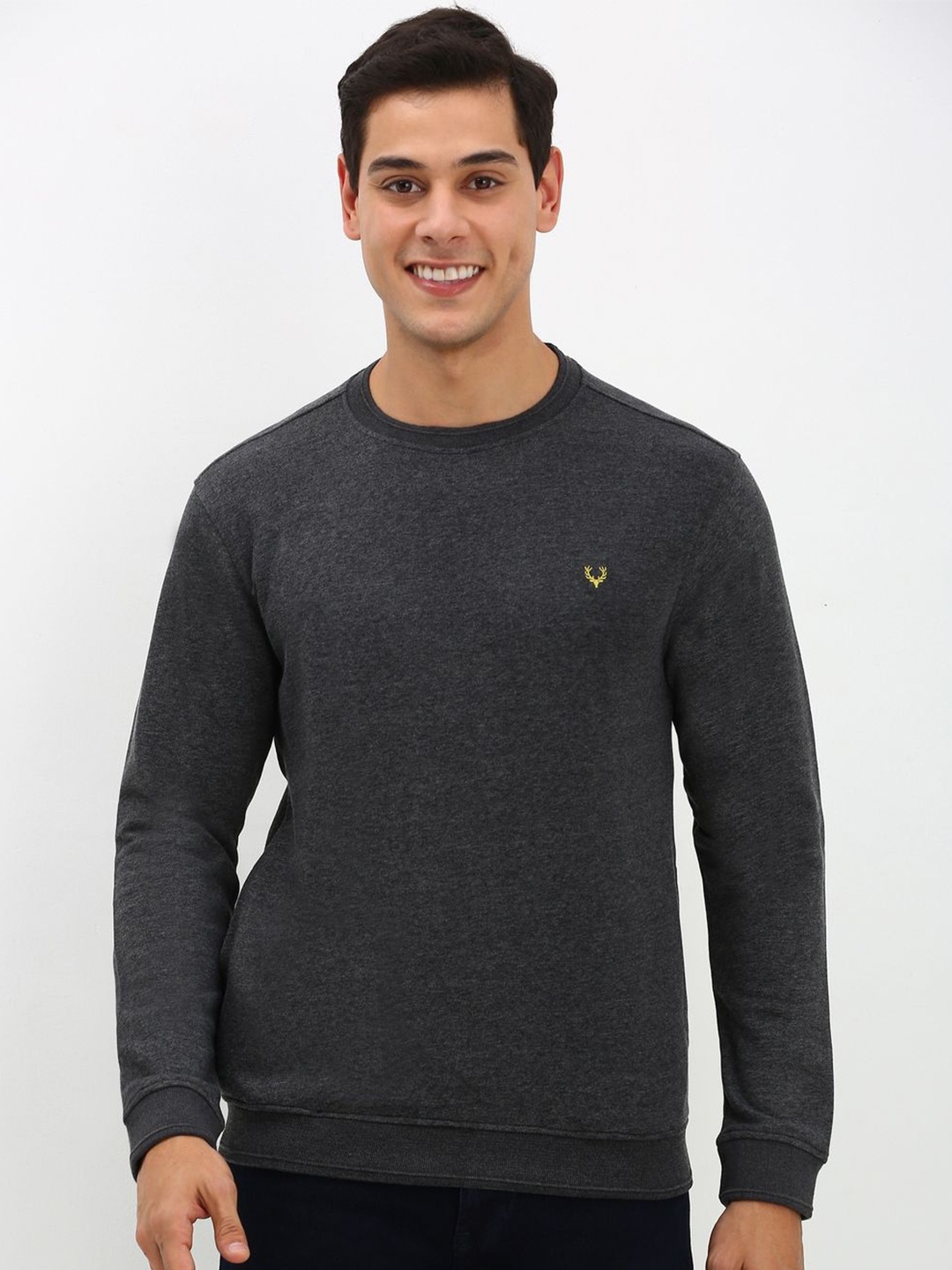 

Allen Solly Men Solid Sweatshirt, Grey