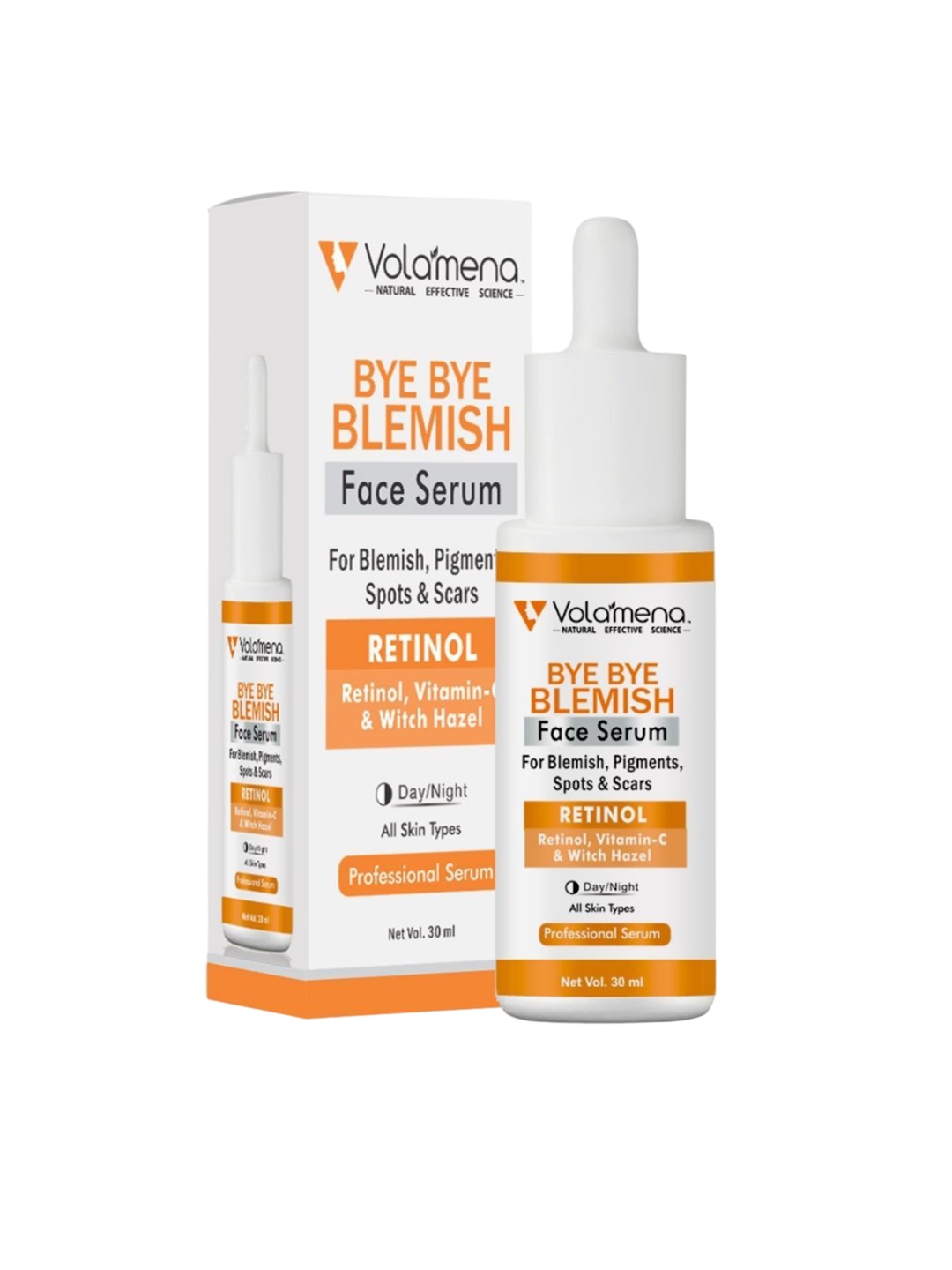 

Volamena Bye-Bye Blemish Retinol & Witch Hazel Professional Face Serum- 30ml, White