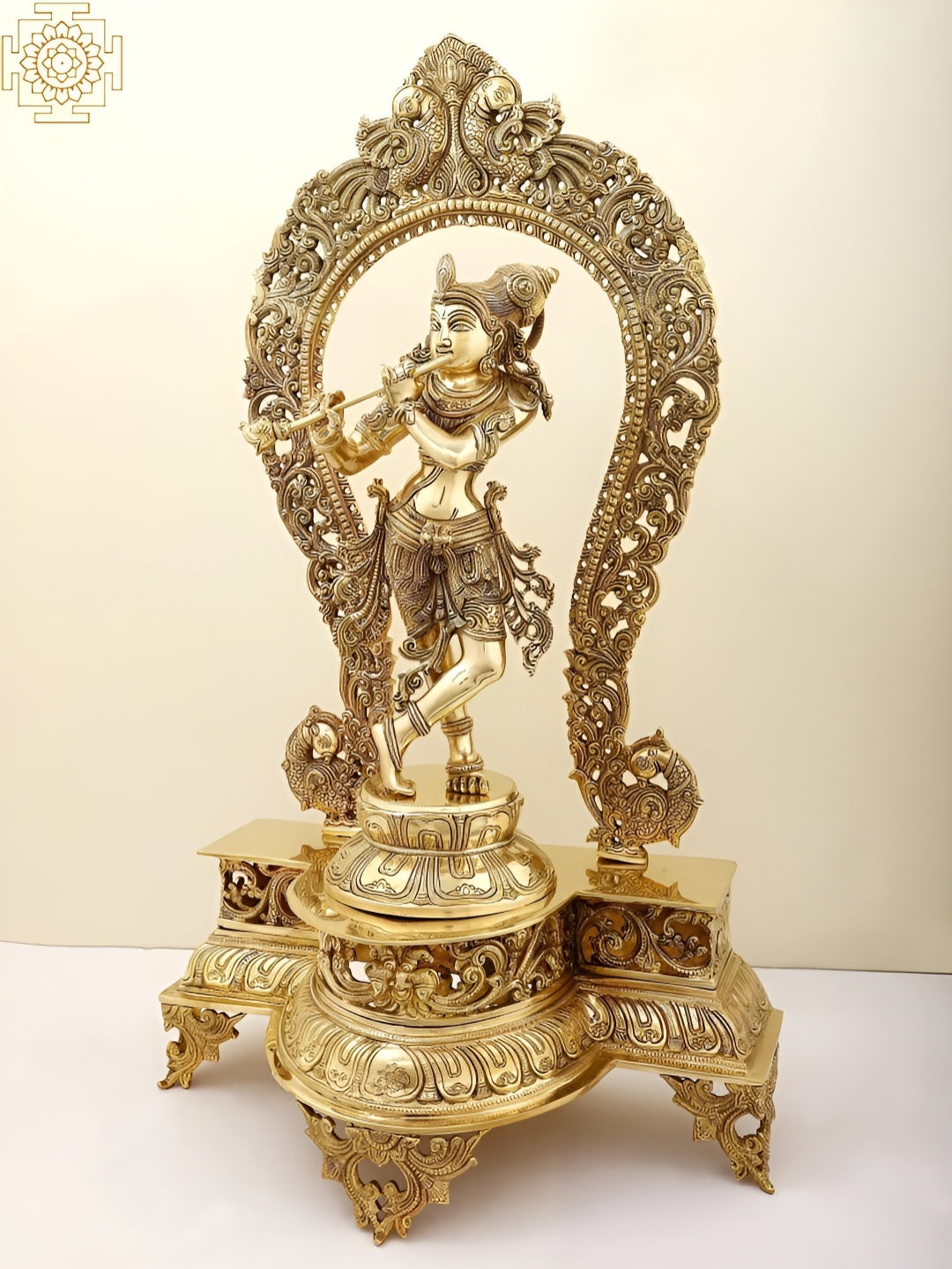 

Exotic India Religious Idol Showpiece, Gold