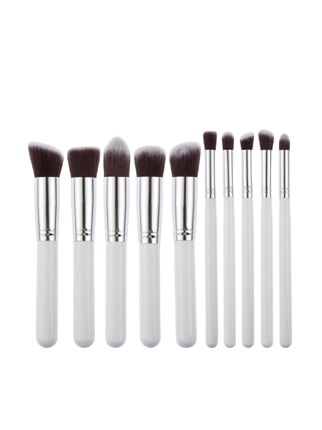 

Yoana Set Of 10 Professional Series Kabuki Makeup Brush, White