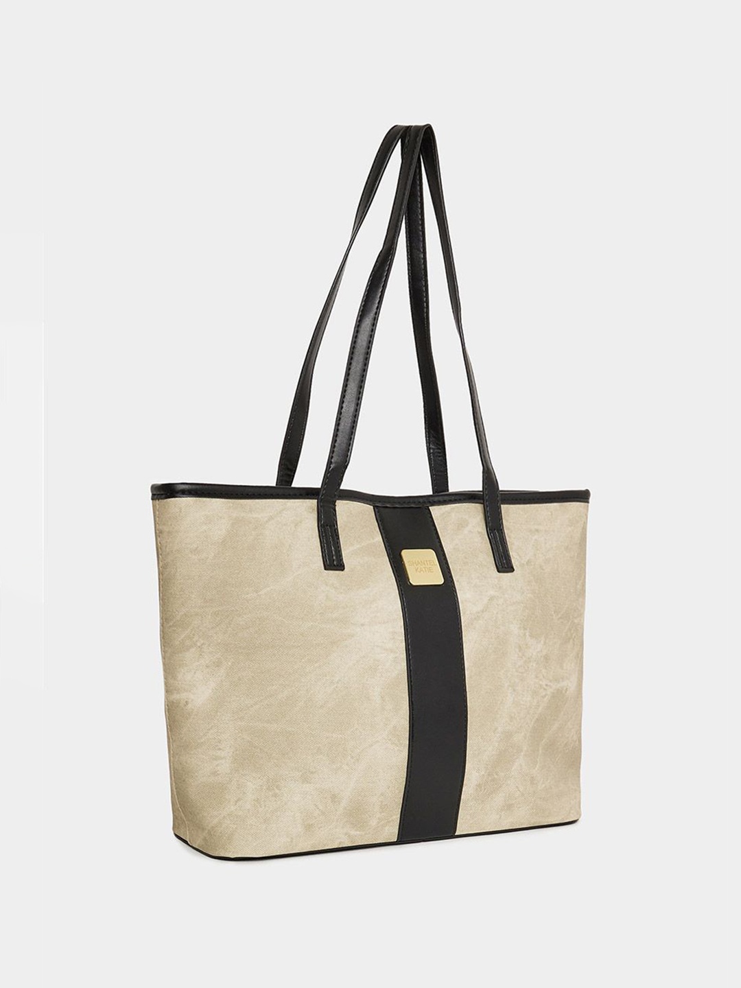 

Styli Structured Textured With Patchwork Shoulder Bag, Grey