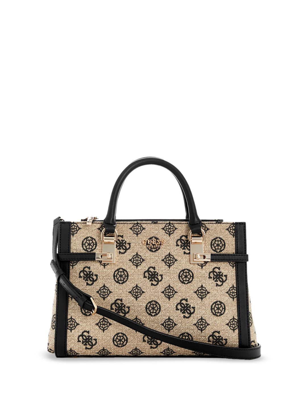 

GUESS Bucket Handheld Bag with Fringed, Brown