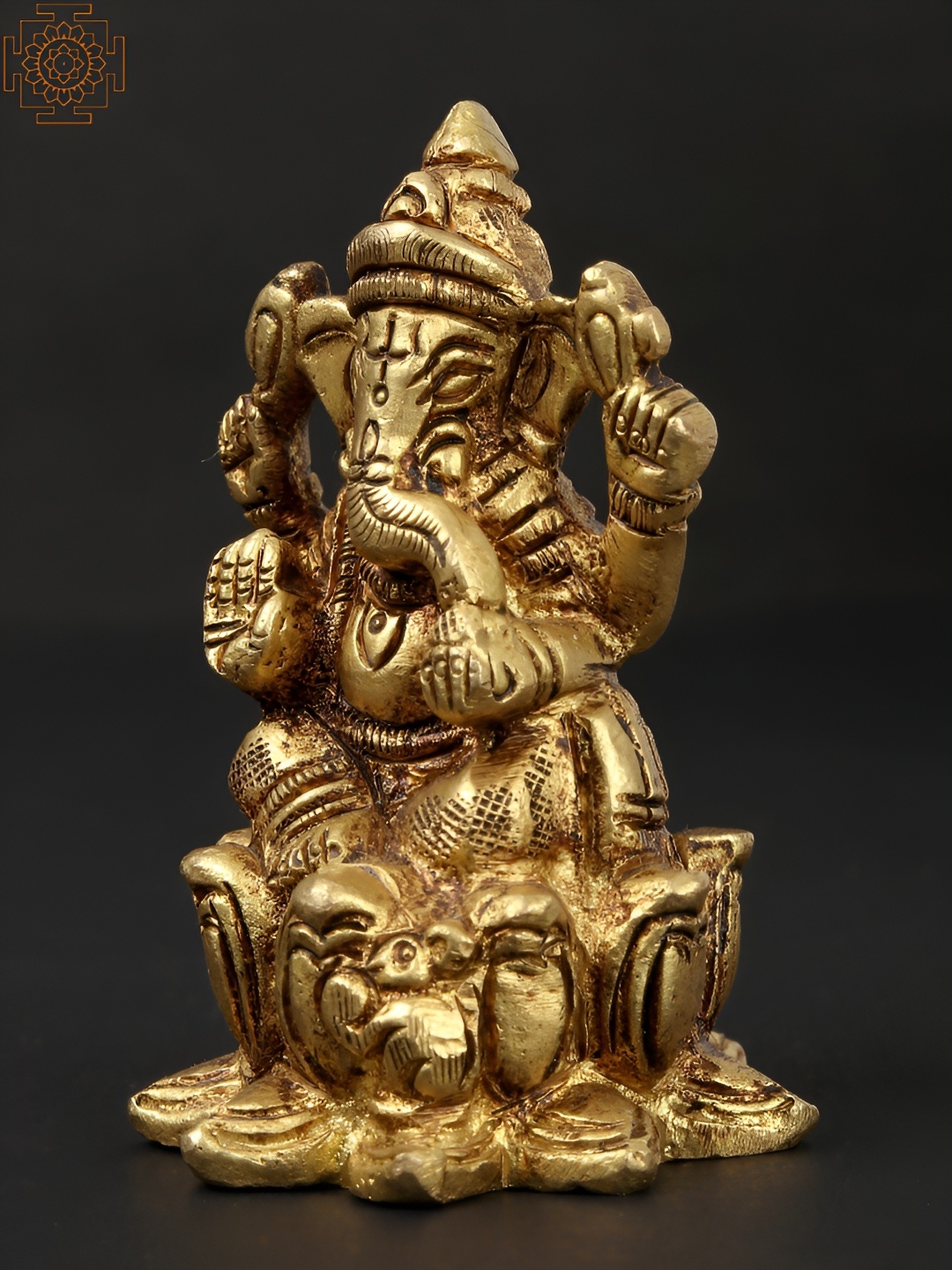 

Exotic India Gold-Toned Religious Figurine Showpiece