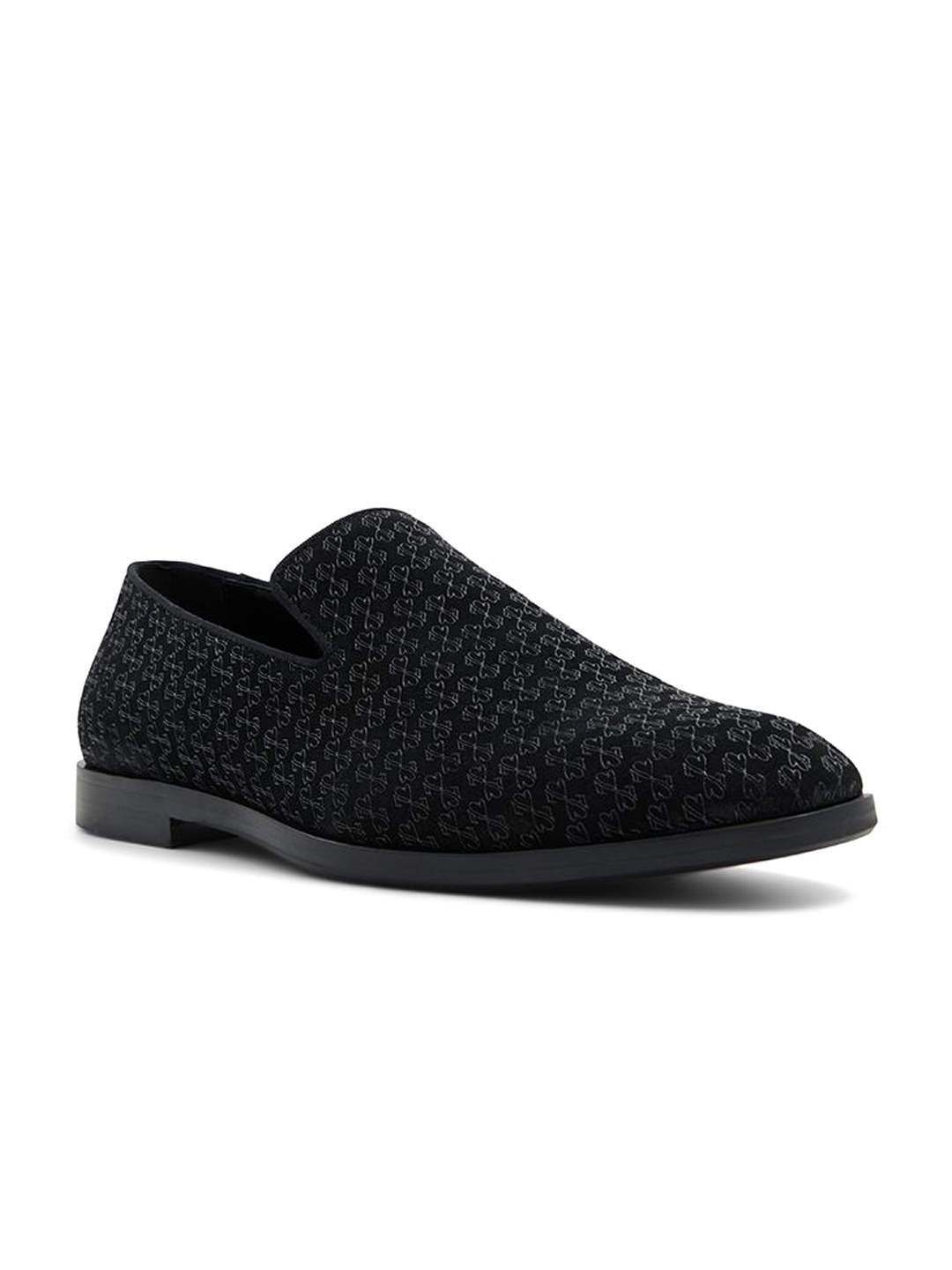 

ALDO Men Printed Leather Slip-On Sneakers, Black