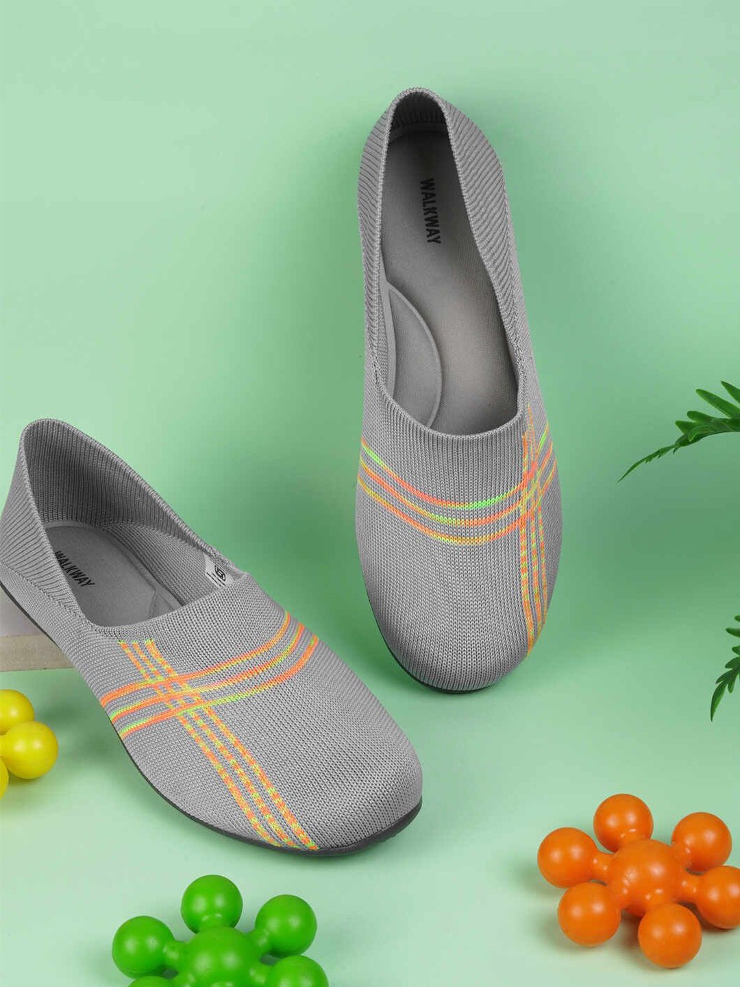 

WALKWAY by Metro Women Printed Slip-On Sneakers, Grey
