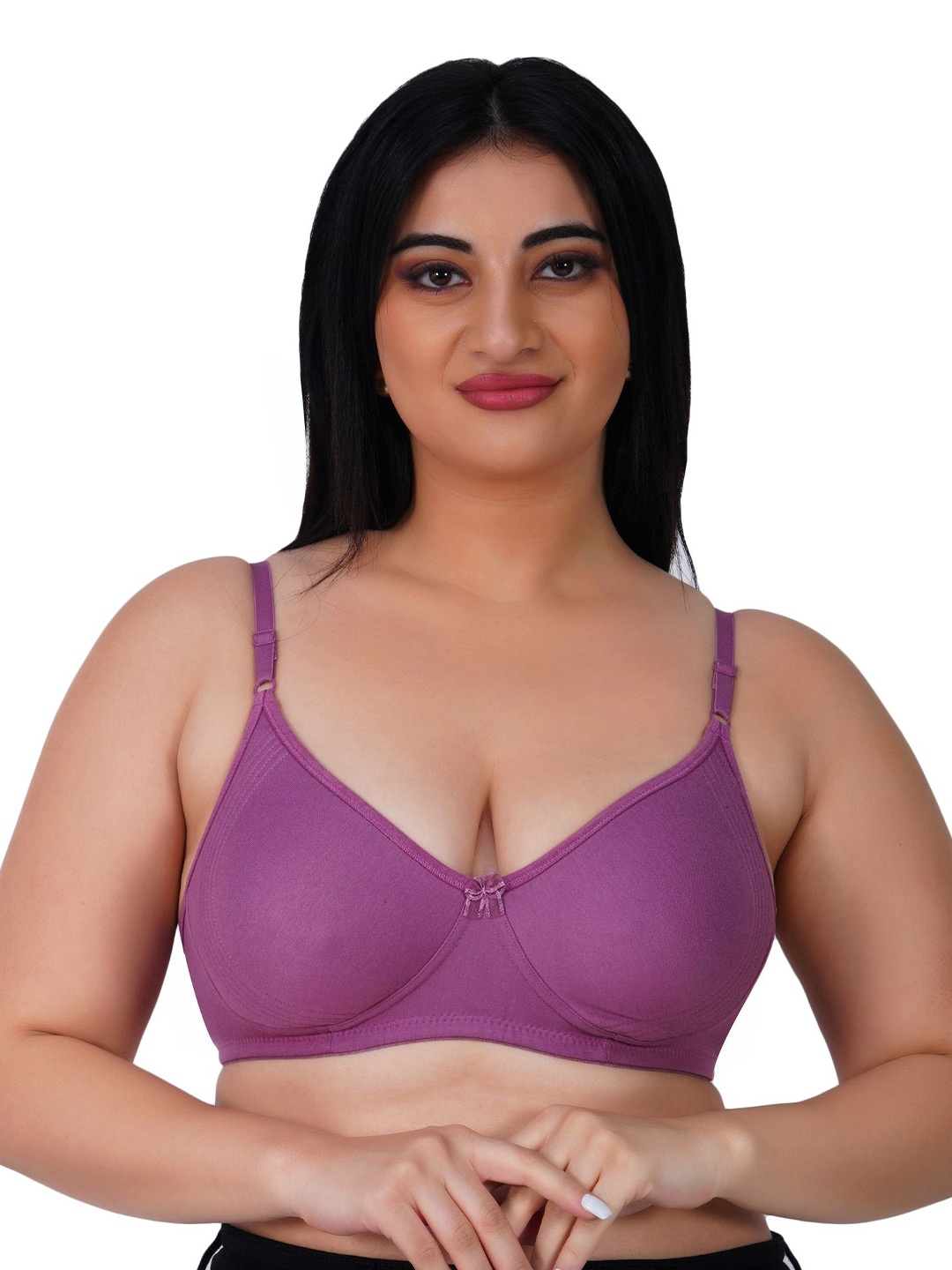 

LADYLAND Full Coverage Solid Bra, Purple