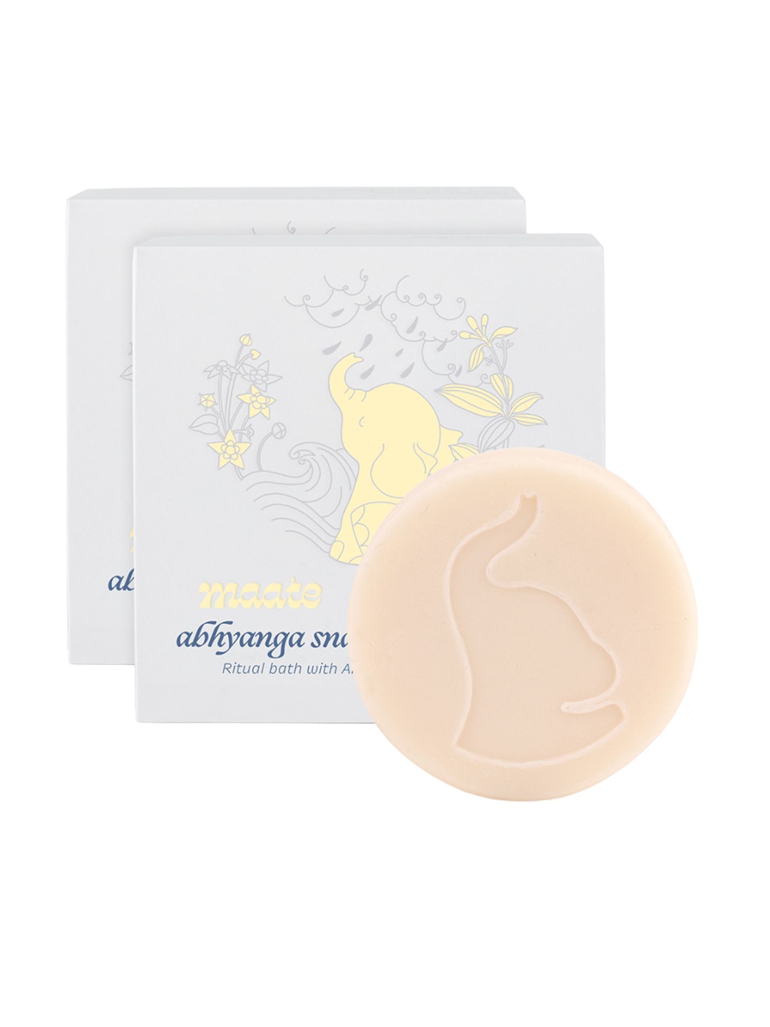 

MAATE Set Of 3 Abhyanga Snan Kids Bathing Bar with Anantmool & Manjistha - 75gm Each, Beige