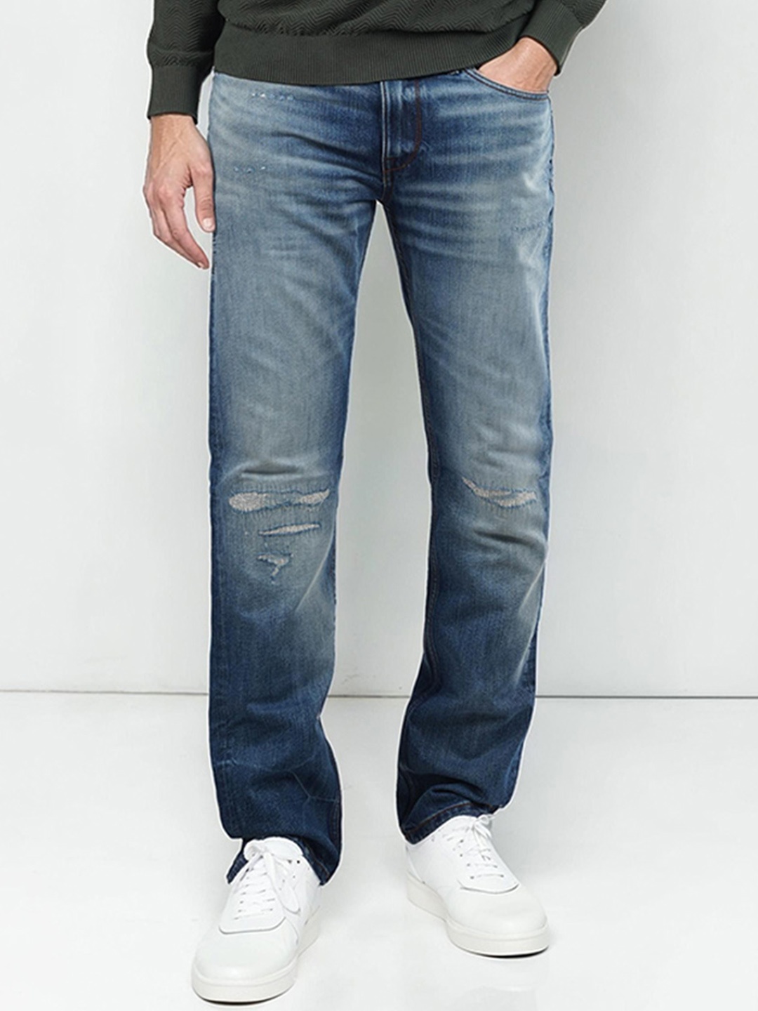 

Celio Men Solid Slim Fit Cotton Casual Jeans, Blue