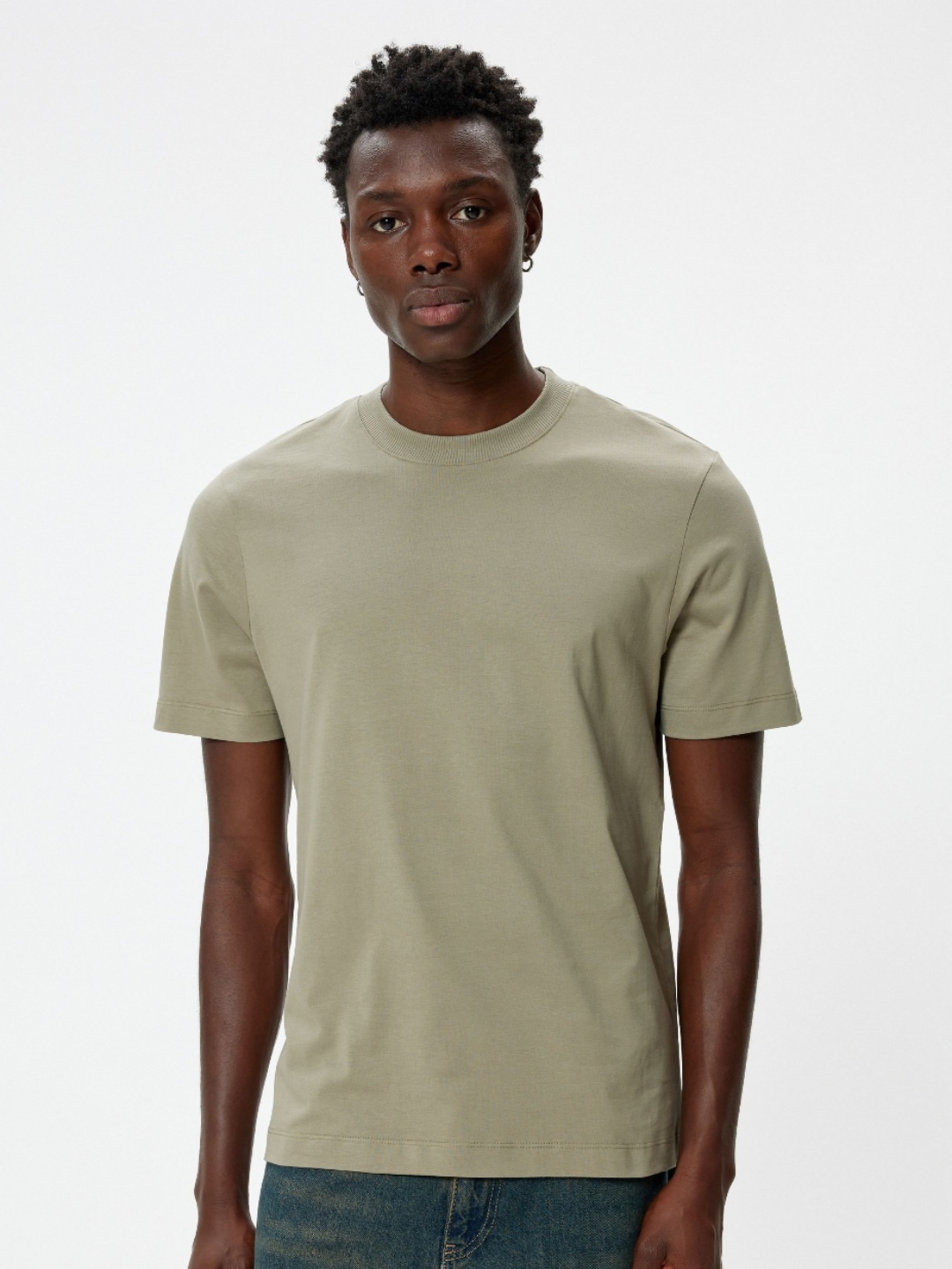 

Koton Men Hooded Raw Edge T-shirt, Khaki