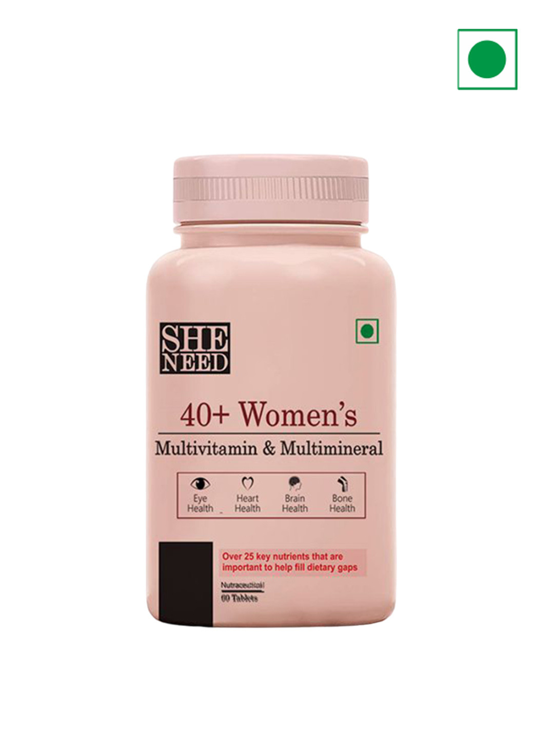 

SHENEED 40+ Women's Multivitamin & Multimineral Tablets - 60 Tablets, Nude