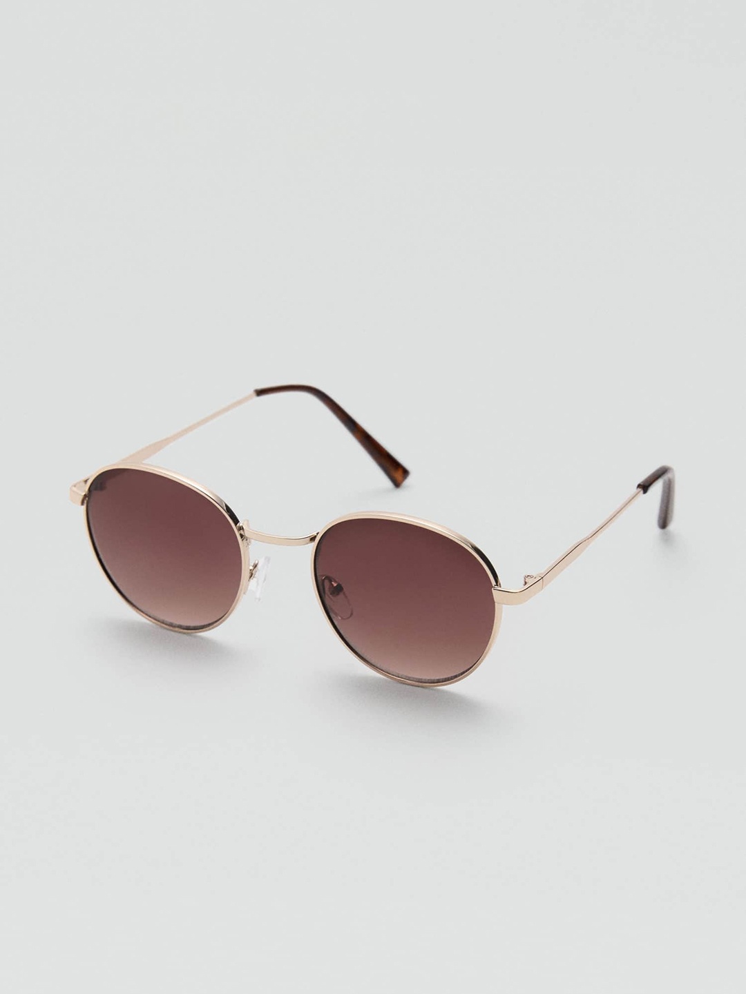 

MANGO Women Round Sunglasses with UV Protected Lens, Brown