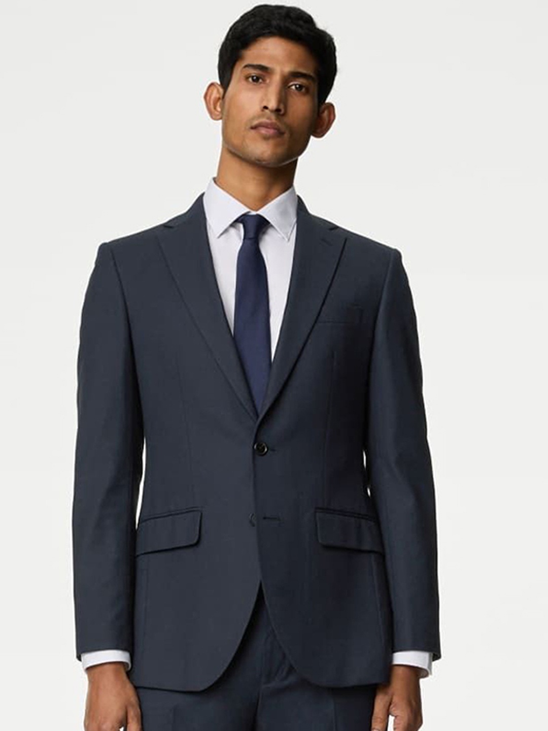 

Marks & Spencer Long Sleeve Double Vent Single Breasted Blazers, Navy blue