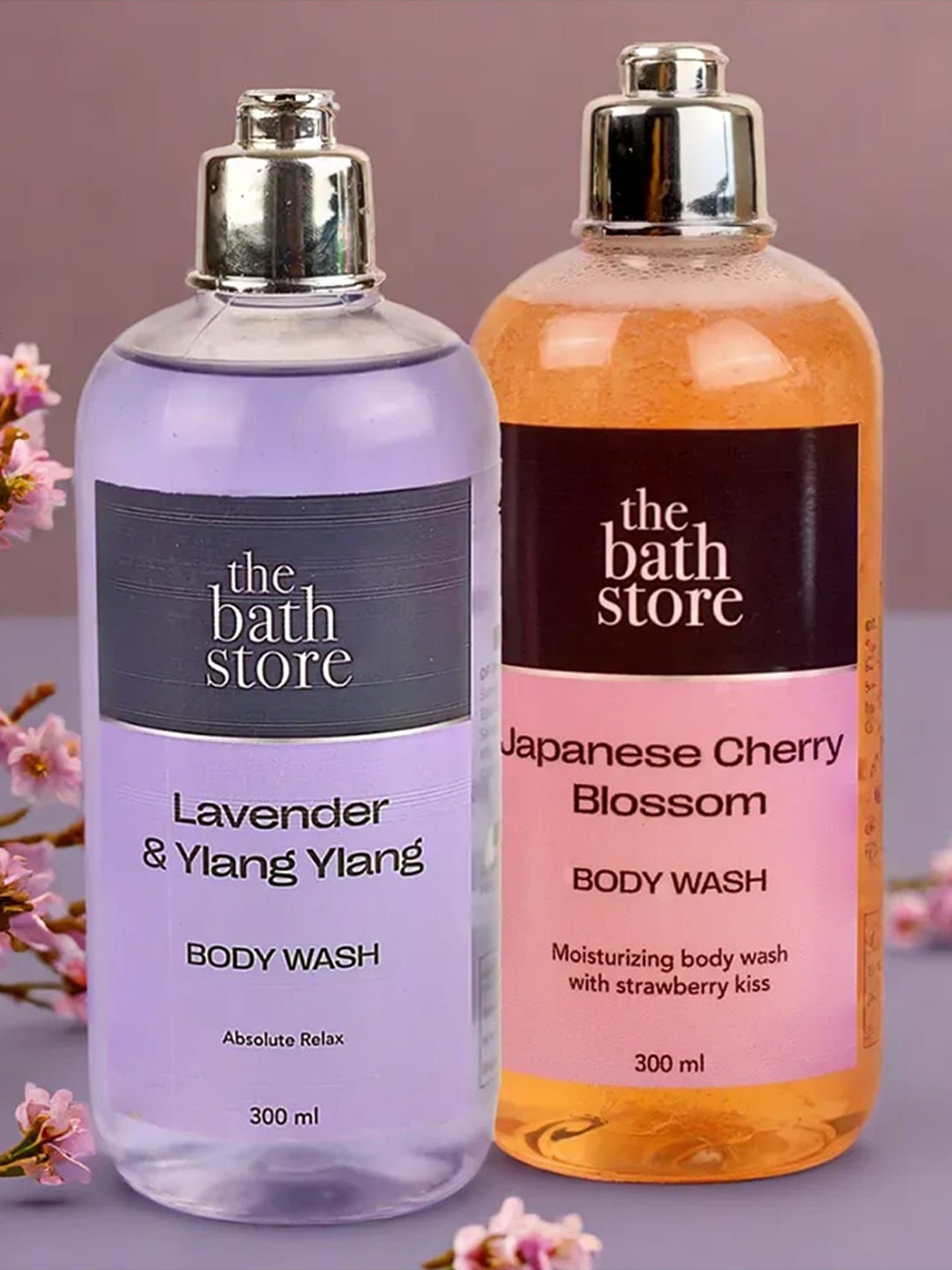 

The Bath Store 2Pc Body Wash Lavender Ylang Ylang & Japanese Cherry Blossom Shower Gels