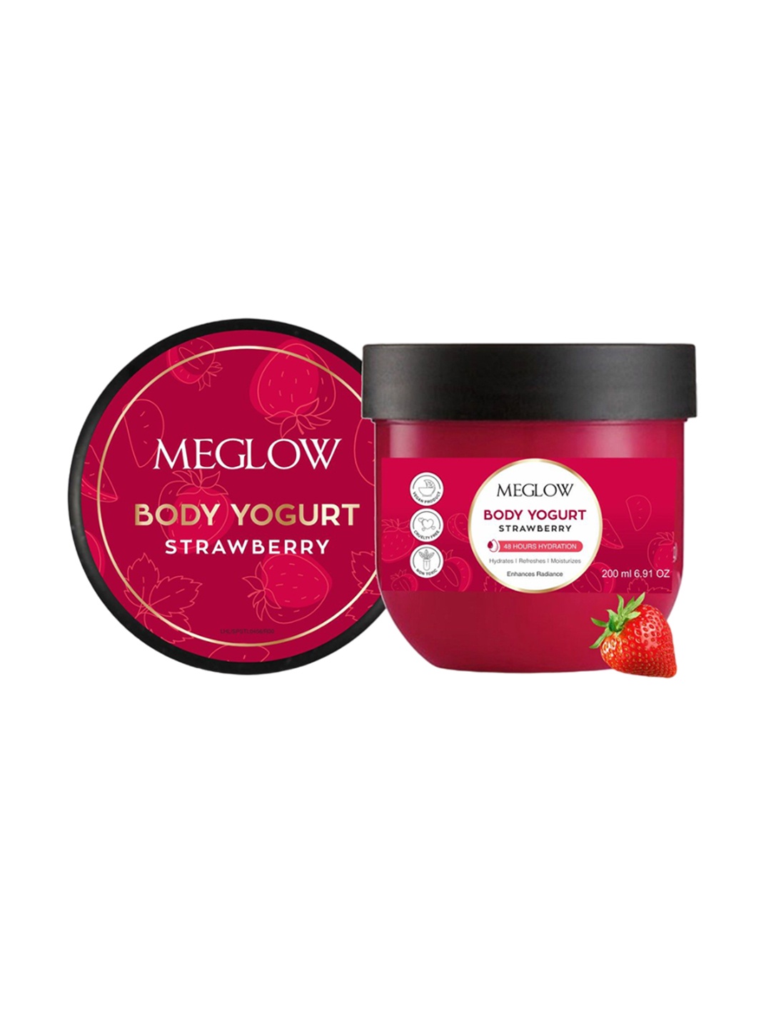 

MEGLOW Body Yogurt 200ml - Strawberry, Red