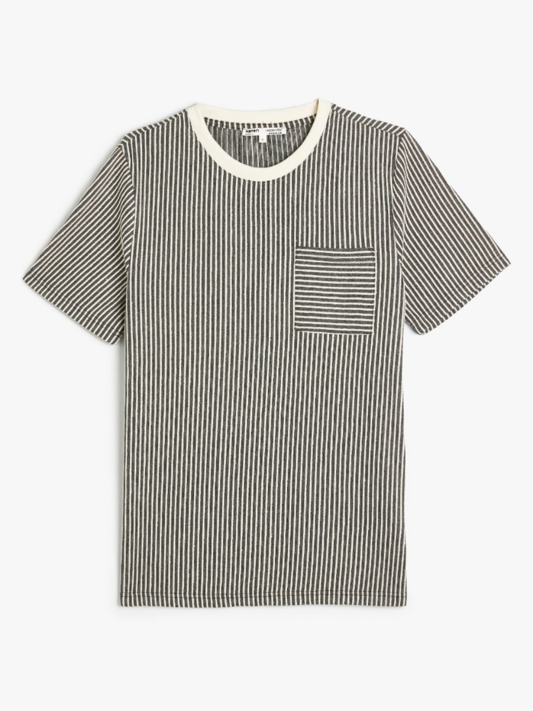 

Koton Men Striped Pockets T-shirt, Black
