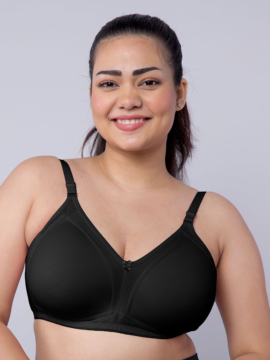 

MAASHIE Pack of 2 Full Coverage Padded Bra BLK-BLK, Black