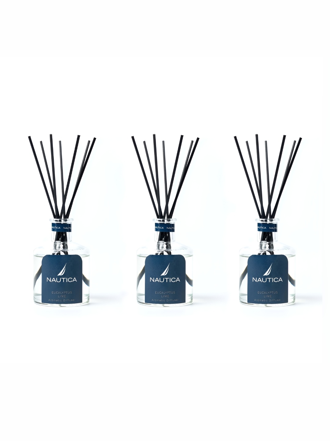 

Nautica 3Pcs Transparent Reed Aroma Oil Diffuser & Sticks - 150 ML