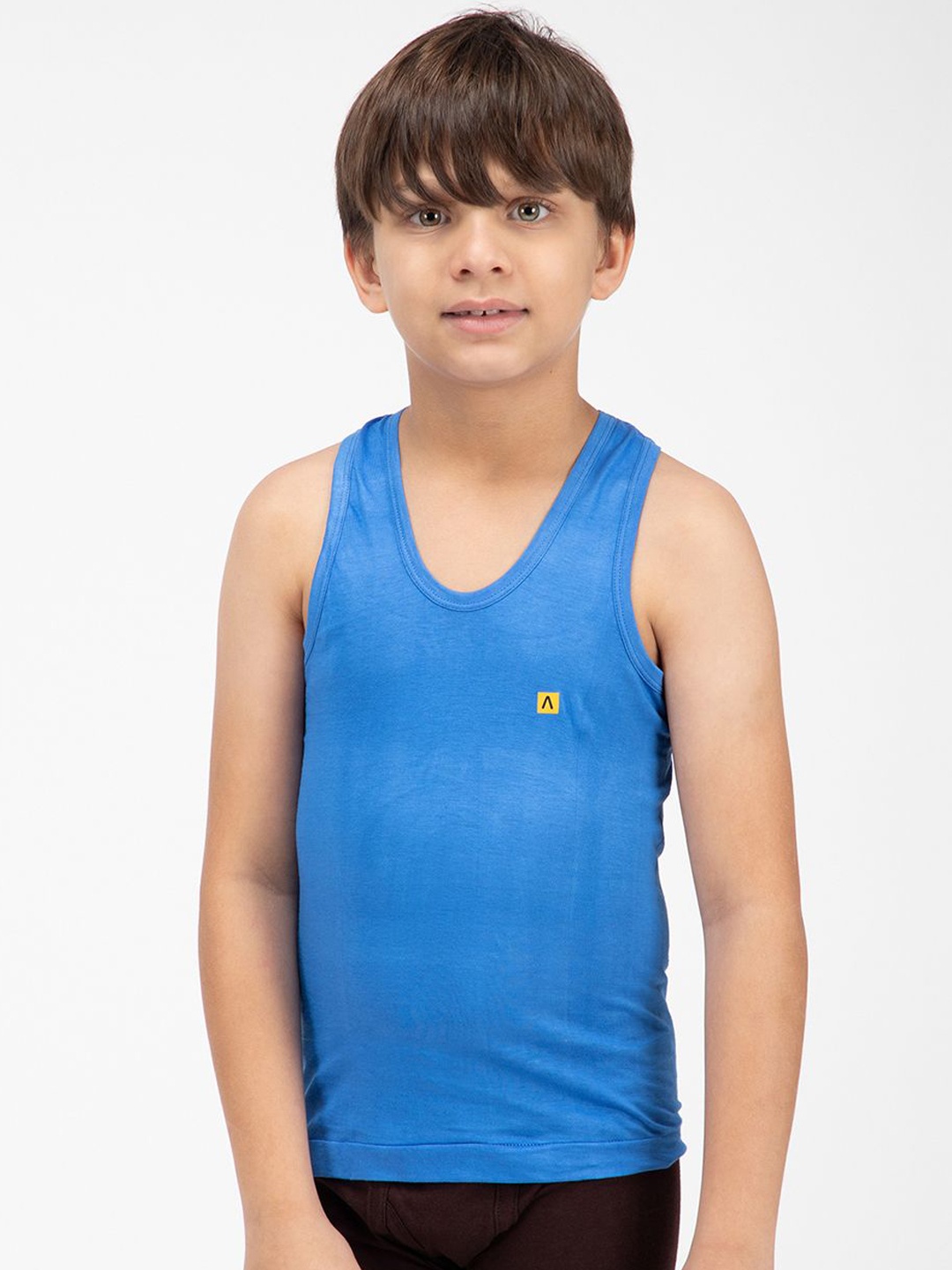 

AMUL COMFY Boys Scoop Neck Innerwear Vests AC-CSRN-VE-SB-60-1PC, Blue