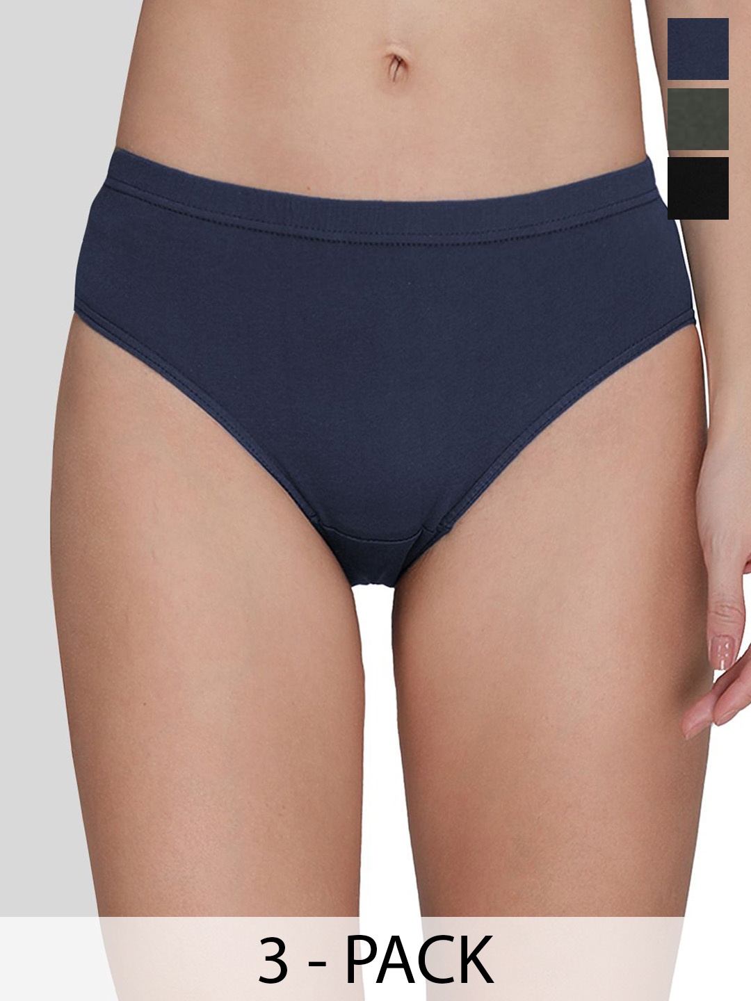 

AMUL COMFY Pack of 3 Mid Rise Cotton Briefs AC-PLPANIE-AF-BK-OL-3XL-3PC, Blue