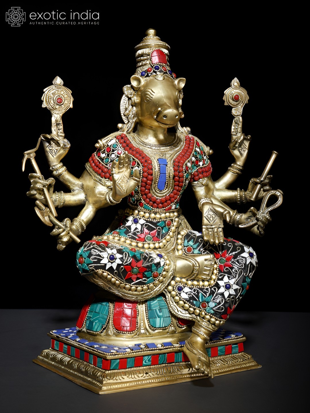 

Exotic India Gold-Toned Religious Idol Showpiece