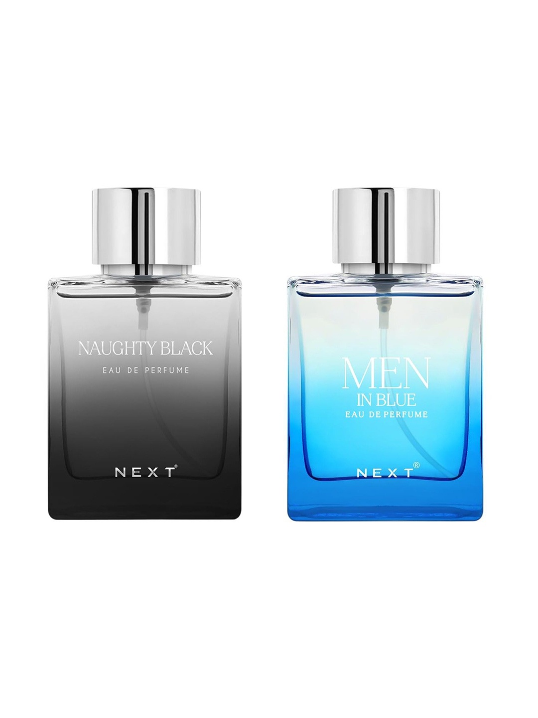 

NEXT CARE Set Of 2 Men In Blue & Naughty Black Long Lasting Parfum - 100ml Each