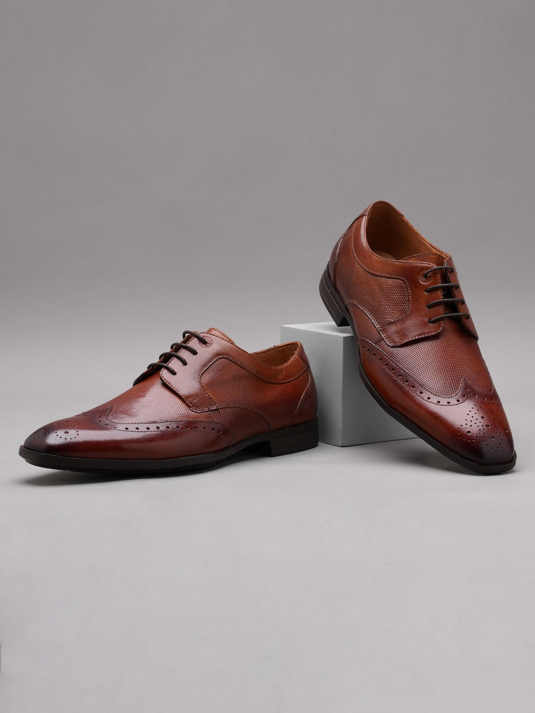 

Ruosh Men Leather Formal Brogues, Brown