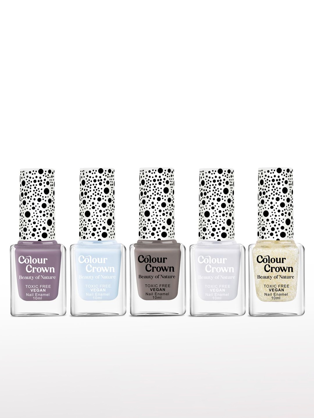 

CROWN Beauty Of Nature Set Of 5 Nail Enamel - 10ml Each - Chilling, Blue