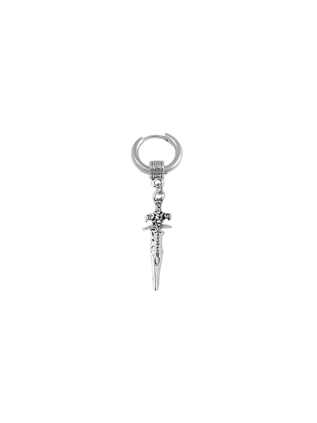 

KRENOZ Men Stainless Steel Classic Hoop Earrings, Silver